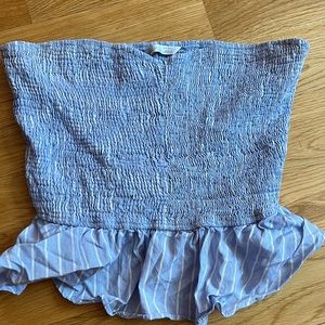 ZARA tube top in pastel blue/purple